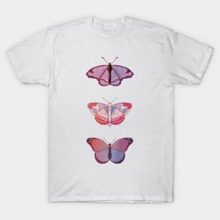 Three butterflies (vertical) T-Shirt